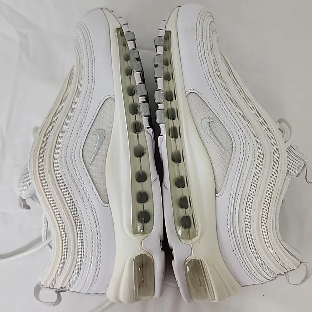Nike Air Max 97 White Pure Platinum Silver Women’s Sz 8 Running Shoes 921733-100
